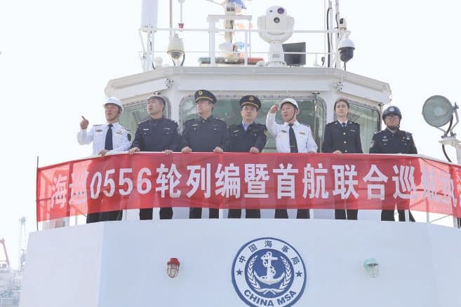 滨州海事局“海巡0556”轮列编暨首航联合巡航执法行动举行